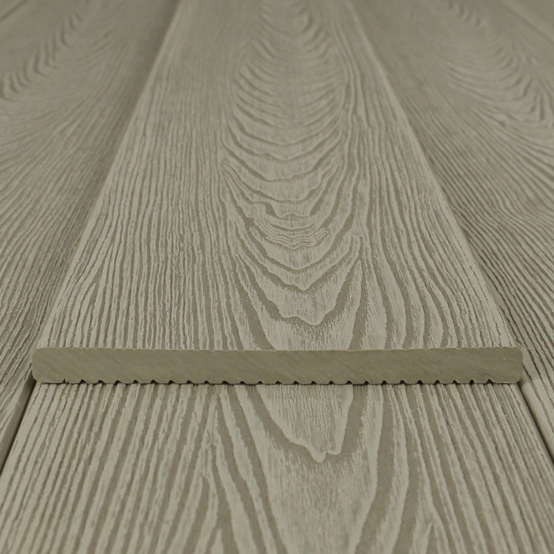 WPC Abschlussleiste in Holzoptik, 11 x 140 mm, Wellenstruktur / fein, Eiche