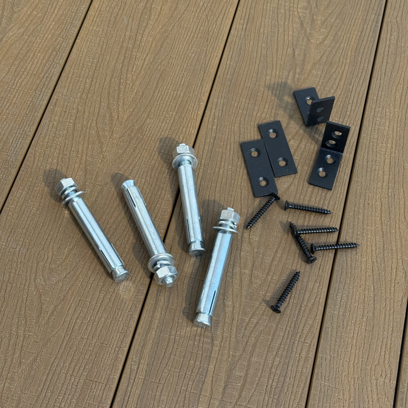 Montagezubehör, Befestigungsset für Stahl-Pfostenträger