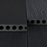 WPC Premium Terrassendiele 2. Generation, 23 x 142 mm, Wellenstruktur / glatt, Dunkelgrau