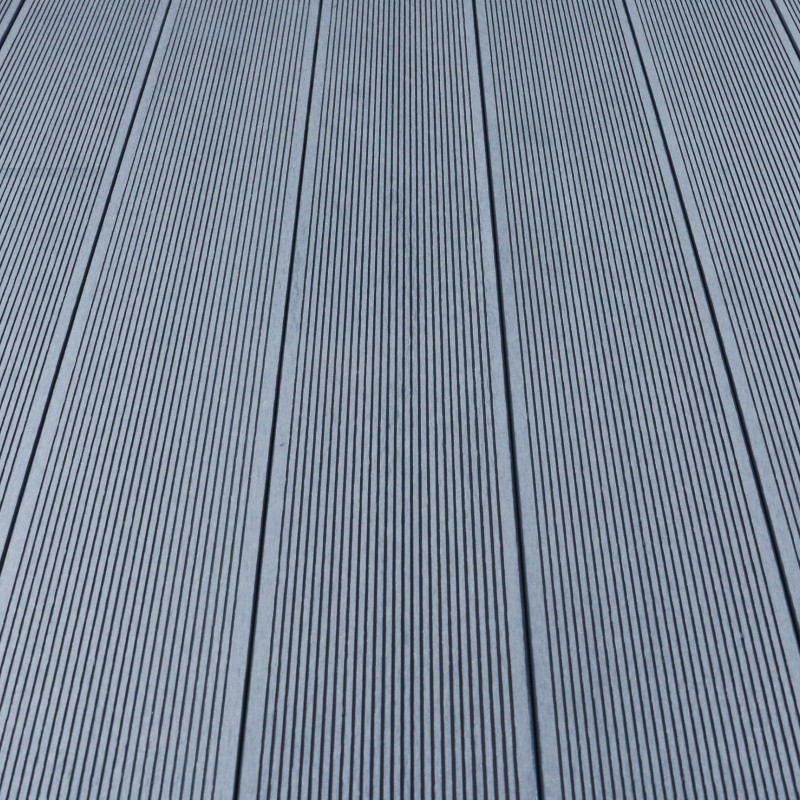 WPC Terrassendiele, Hohldiele, 24 x 146 mm, grob / fein, Grau