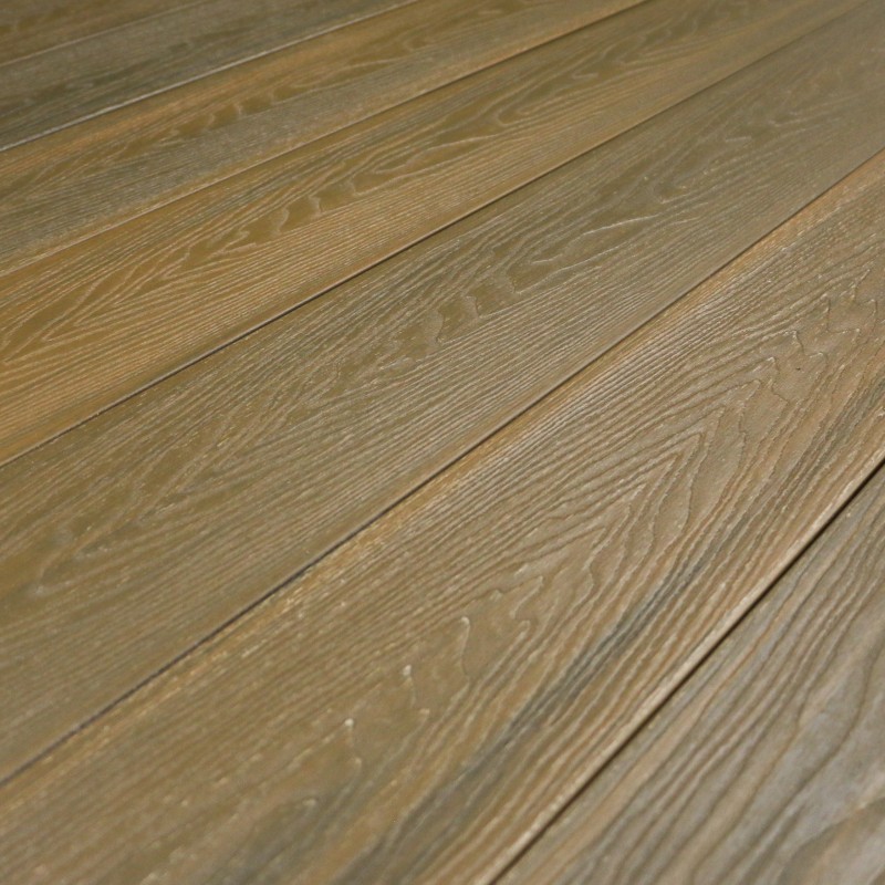 FeelingWood WPC Premium Terrassendiele in Holzoptik, 25 x 150 mm, Wellenstruktur, Teak