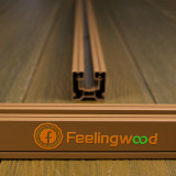 Bausatz, FeelingWood WPC Premium Terrassendiele in Holzoptik, 25 x 150 mm, Wellenstruktur, Teak