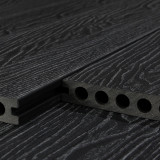 WPC Premium Terrassendiele 2. Generation, 23 x 142 mm, Wellenstruktur / glatt, Dunkelgrau