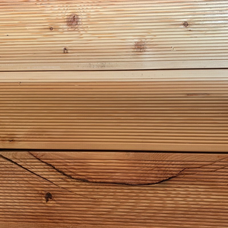 Terrassendielen geriffelt, 27 x 140 mm, C Sortierung.