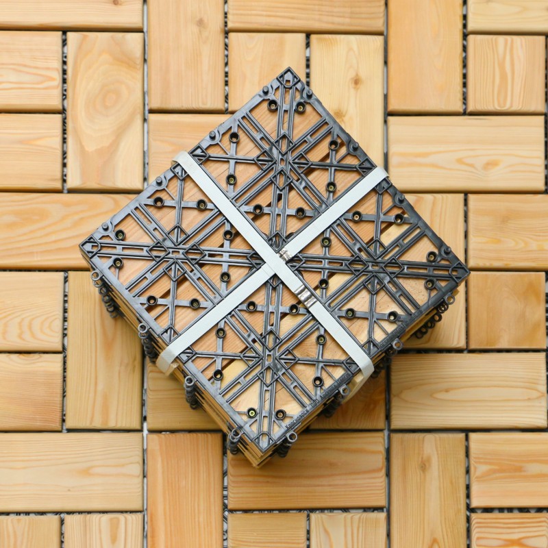 Holzfliesen, Balkon- und Terrassenfliesen, 5 GP, 310 x 310 mm, A Sortierung