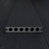 WPC Premium Terrassendiele 2. Generation, 23 x 142 mm, Wellenstruktur / glatt, Dunkelgrau