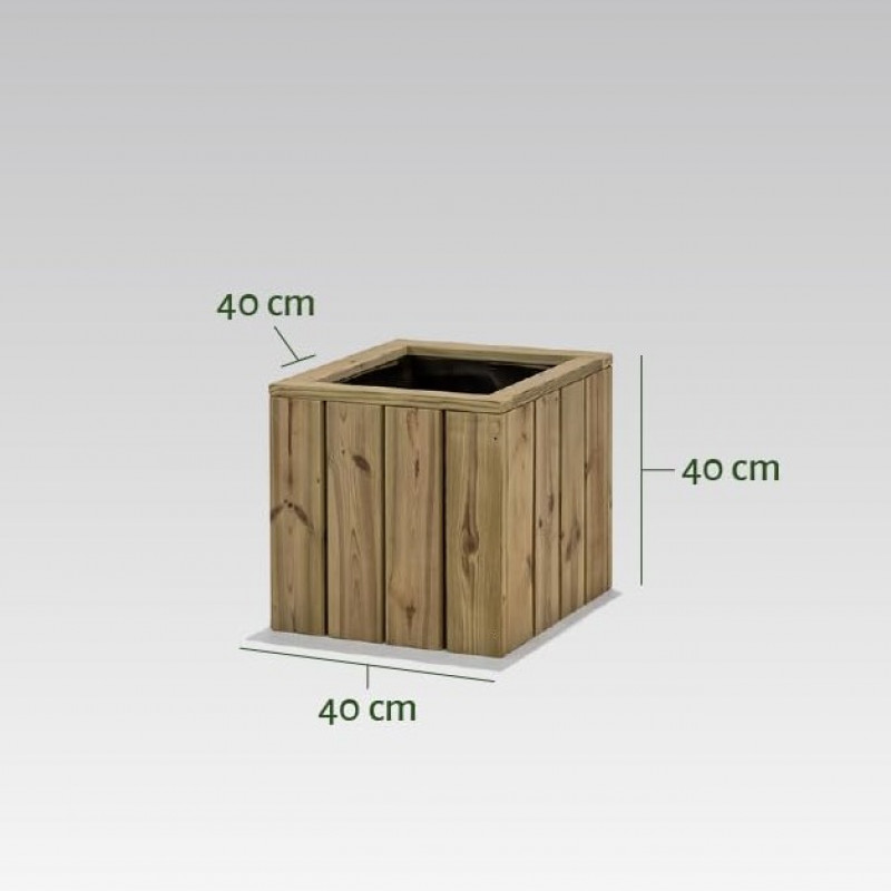 Hochbeet "Atrium", Quadratischer Pflanzkübel, aus nordischem Kiefernholz