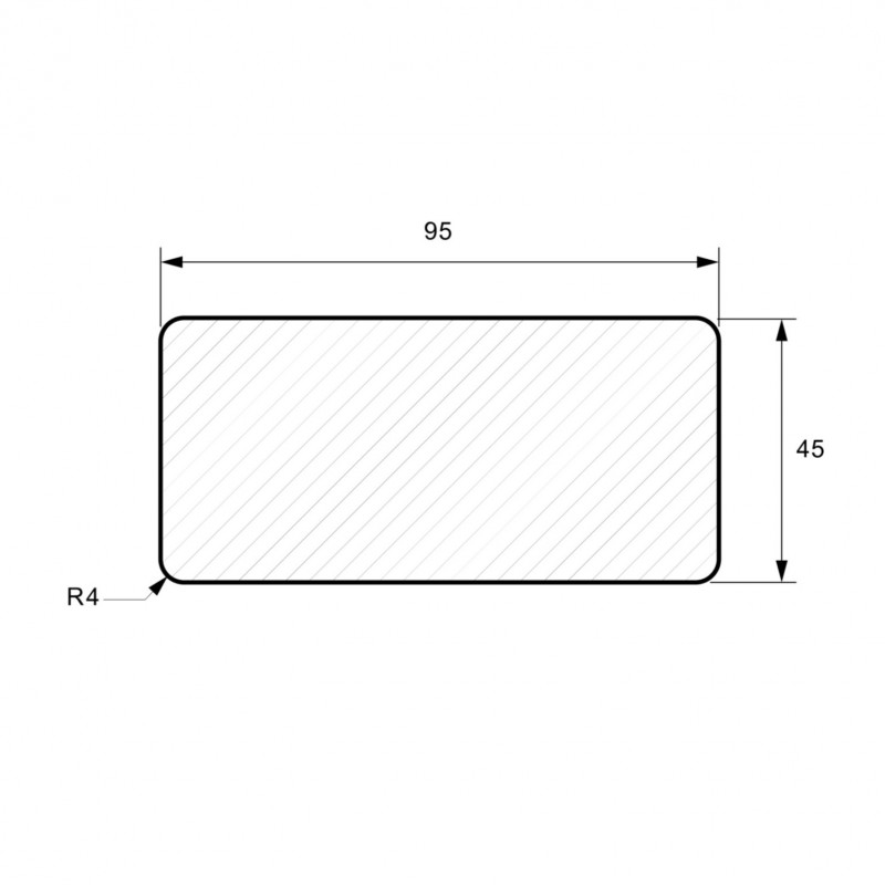Konstruktionsholz, 45 x 95 mm, A/B Sortierung