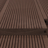 Bausatz, WPC Terrassendiele Massiv, 20 x 140 mm, glatt / fein, Braun