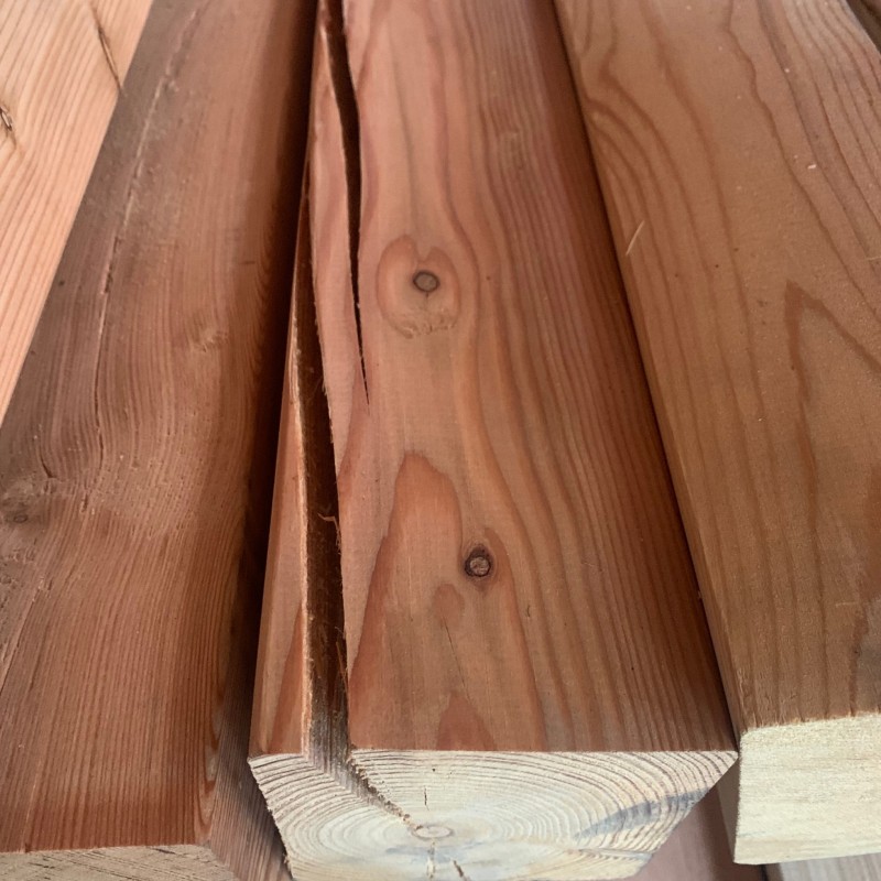 Pfosten aus sibirischer Lärche, 90 x 90 mm, C Sortierung