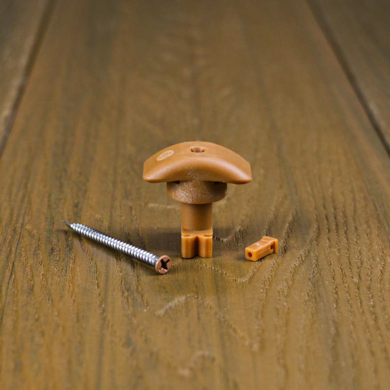 FeelingWood WPC Mittelklammer mit Klick-System, Teak