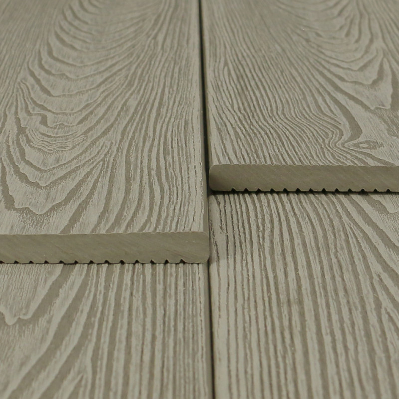 WPC Abschlussleiste in Holzoptik, 11 x 140 mm, Wellenstruktur / fein, Eiche