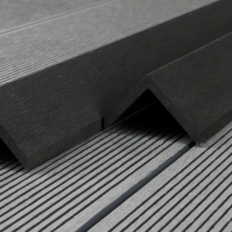 WPC Abschlussleiste 52 x 52 mm, Dunkelgrau