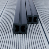 Bausatz, WPC Premium Terrassendiele 2. Generation, 23 x 142 mm, Wellenstruktur / glatt, Dunkelgrau