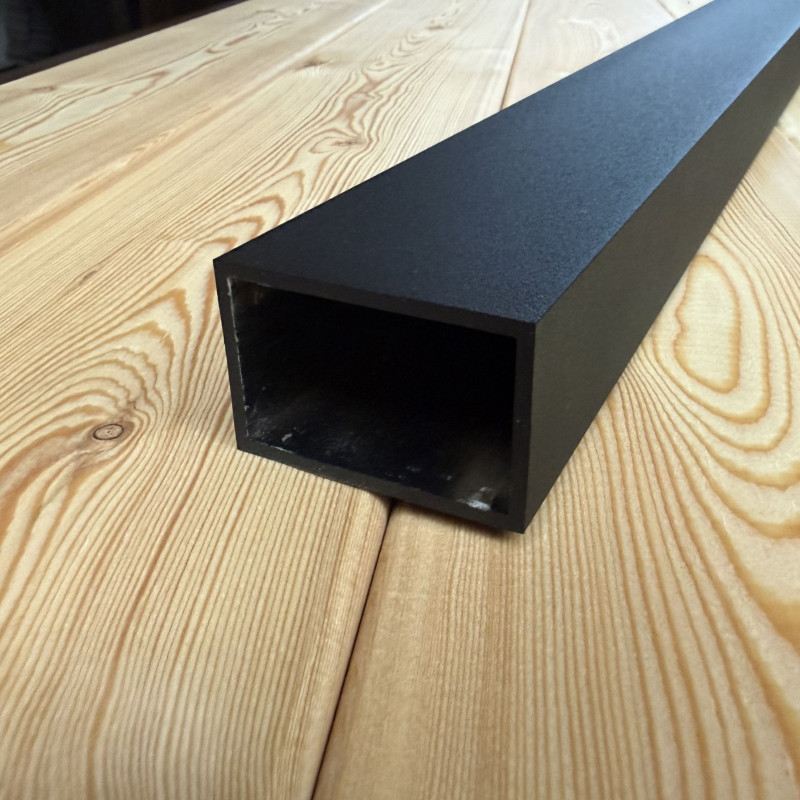 Aluminium Unterkonstruktion 40 x 20 mm, Stärke 2 mm, Schwarz