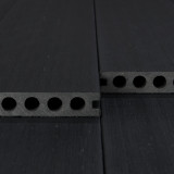 Bausatz, WPC Premium Terrassendiele 2. Generation, 23 x 142 mm, Wellenstruktur / glatt, Dunkelgrau