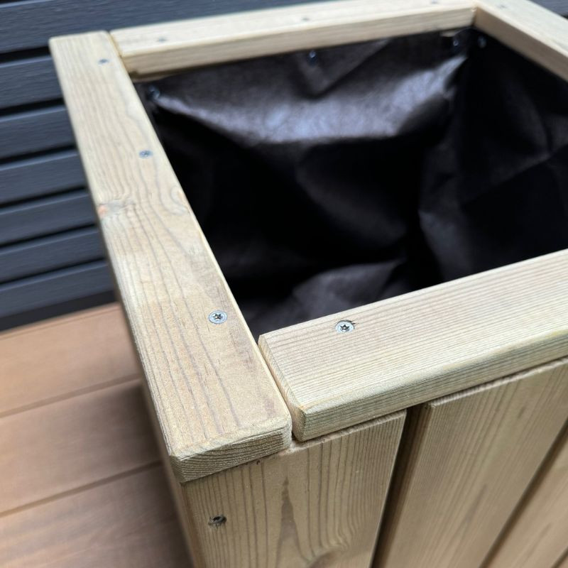 Hochbeet "Atrium", Quadratischer Pflanzkübel, aus nordischem Kiefernholz