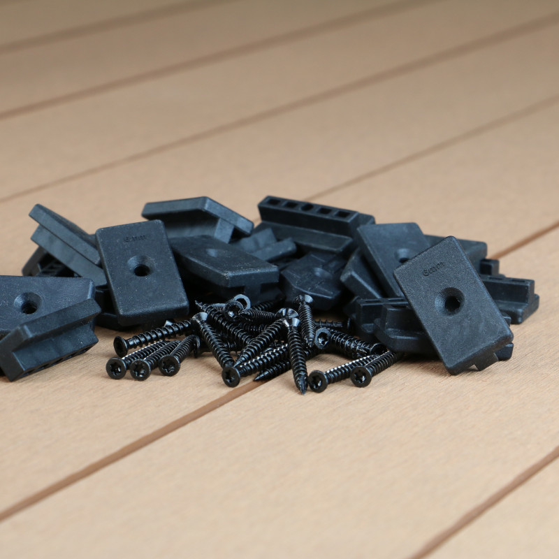 WPC Verbindungsclip (6 mm) mit Schraube, 1 Packung