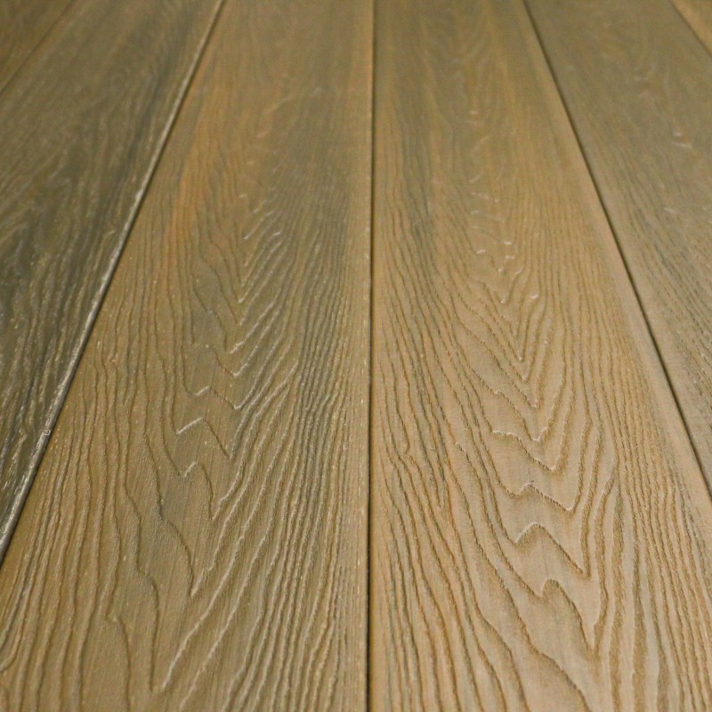 Bausatz, FeelingWood WPC Premium Terrassendiele in Holzoptik, 25 x 150 mm, Wellenstruktur, Teak