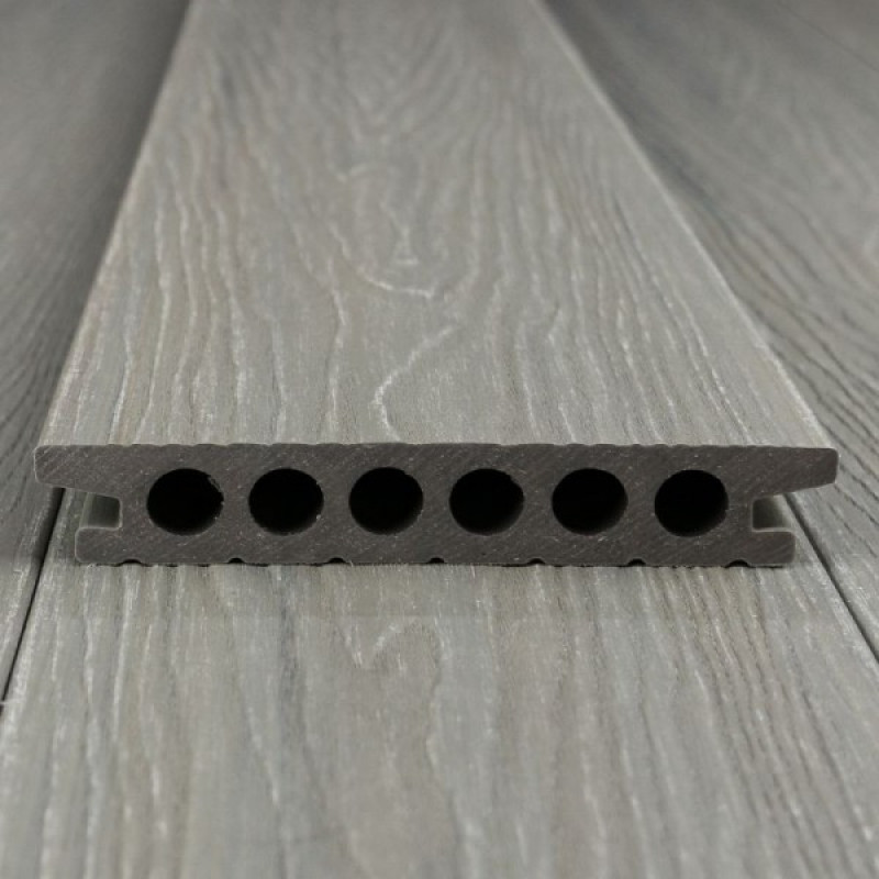 FeelingWood WPC Premium Terrassendiele in Holzoptik, 25 x 150 mm, Wellenstruktur, Antik