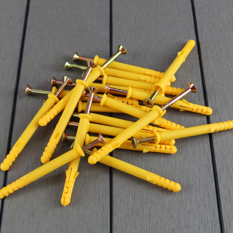 Dübel- & Schrauben, für Beton & Steinboden, 1 Packung