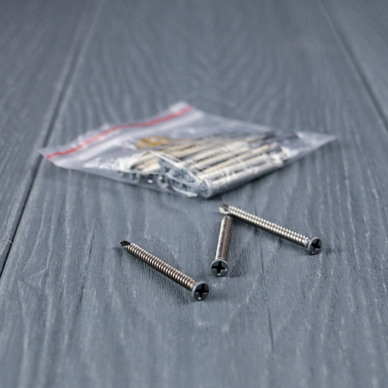 FeelingWood Endklammer-Schrauben (Edelstahl), Grau, 1 Packung