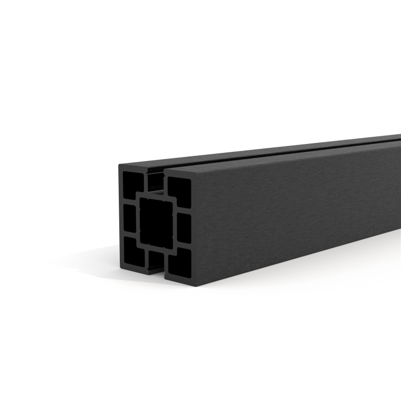 WPC-Pfosten 100 x 100 mm, Schwarz