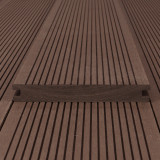 Bausatz, WPC Terrassendiele Massiv, 20 x 140 mm, glatt / fein, Braun