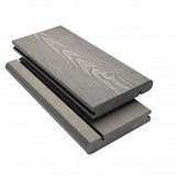 WPC Seitendiele in Holzoptik, 25 x 142 mm, Wellenstruktur, Eiche