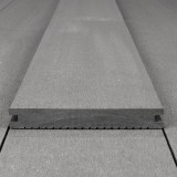 WPC Terrassendiele Massiv, 20 x 140 mm, glatt / fein, Grau