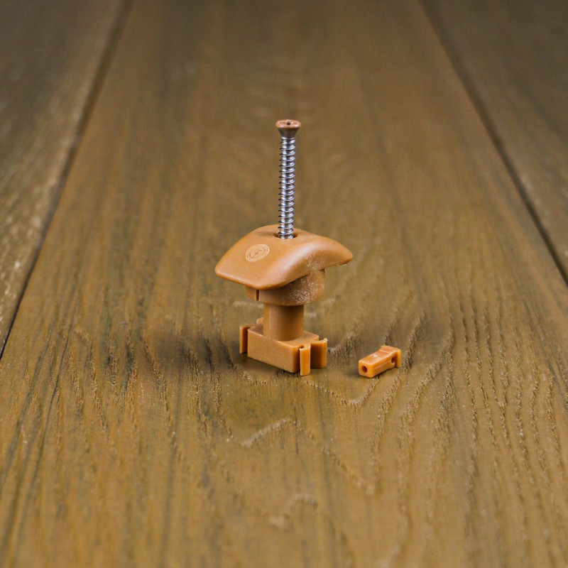 FeelingWood WPC Mittelklammer mit Klick-System, Teak