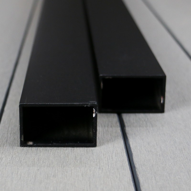 Aluminium Unterkonstruktion 30 x 50 mm, Stärke 2 mm, Schwarz