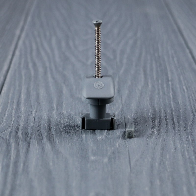 FeelingWood WPC Mittelklammer mit Klick-System, Grau