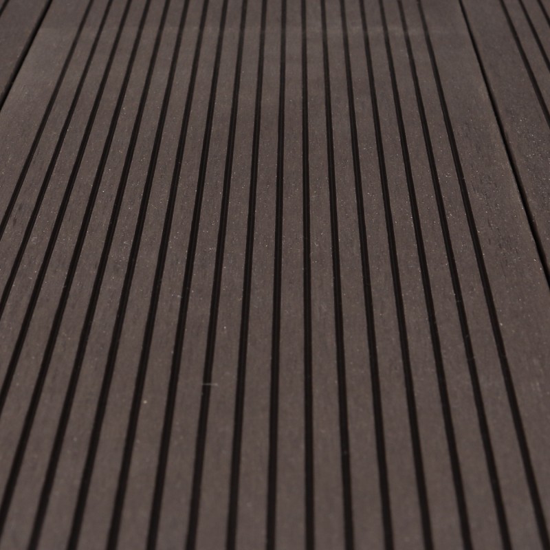 WPC Terrassendiele Massiv, 20 x 140 mm, glatt / fein, Braun