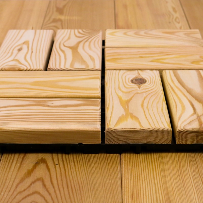 Holzfliesen, Balkon- und Terrassenfliesen, 8 GP, 310 x 310 mm, A Sortierung