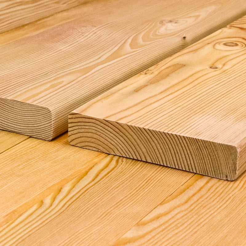 Terrassendielen glatt, 28 x 140 mm, A/B Sortierung