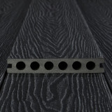 WPC Premium Terrassendiele 2. Generation, 23 x 142 mm, Wellenstruktur / glatt, Dunkelgrau