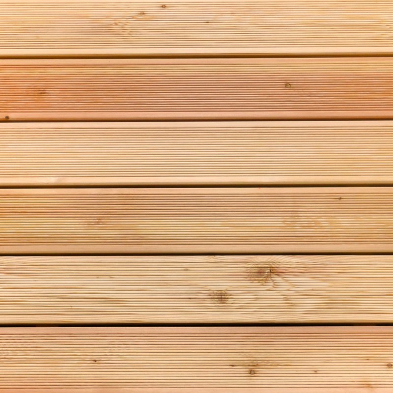 Bausatz Terrasse, Sibirische Lärche geriffelt, 27 x 140 mm, A/B Sortierung