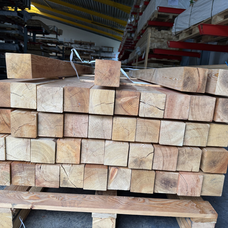 Pfosten aus sibirischer Lärche, 90 x 90 mm, C Sortierung