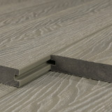 WPC Premium Terrassendiele 2. Generation, Massiv, 23 x 140 mm, Wellenstruktur / glatt, Antik