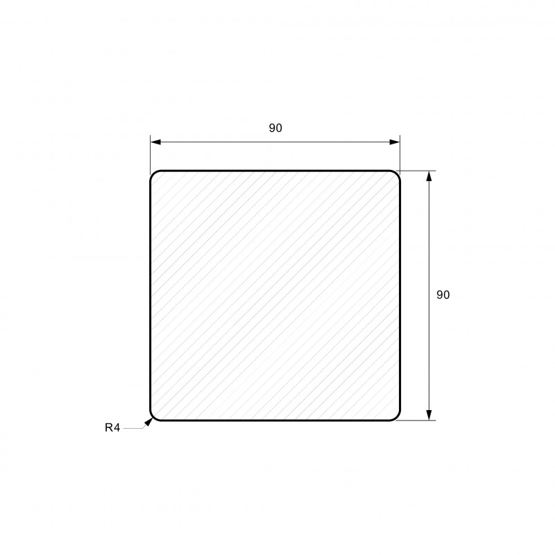 Pfosten aus sibirischer Lärche, 90 x 90 mm, A/B Sortierung
