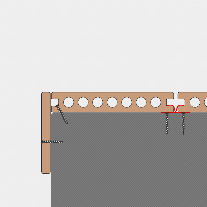 WPC Abschlussleiste 10 x 90 mm, Hellbraun
