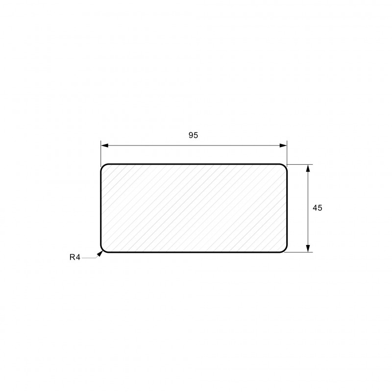 Konstruktionsholz, 45 x 95 mm, A/B Sortierung