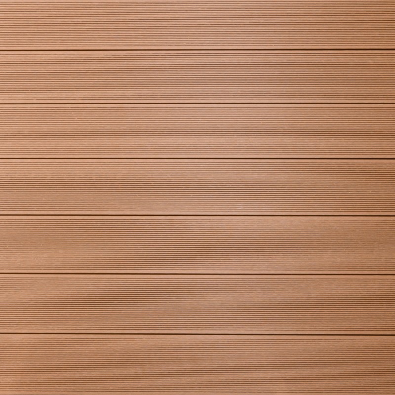 Bausatz, WPC Terrassendiele in Holzoptik, 25 x 148 mm, Wellenstruktur / fein, Hellbraun