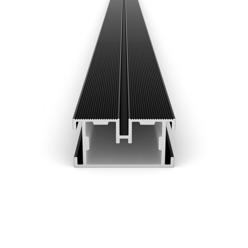 Aluminium Unterkonstruktion 45 x 23 mm, Stärke 1.6 mm, Schwarz