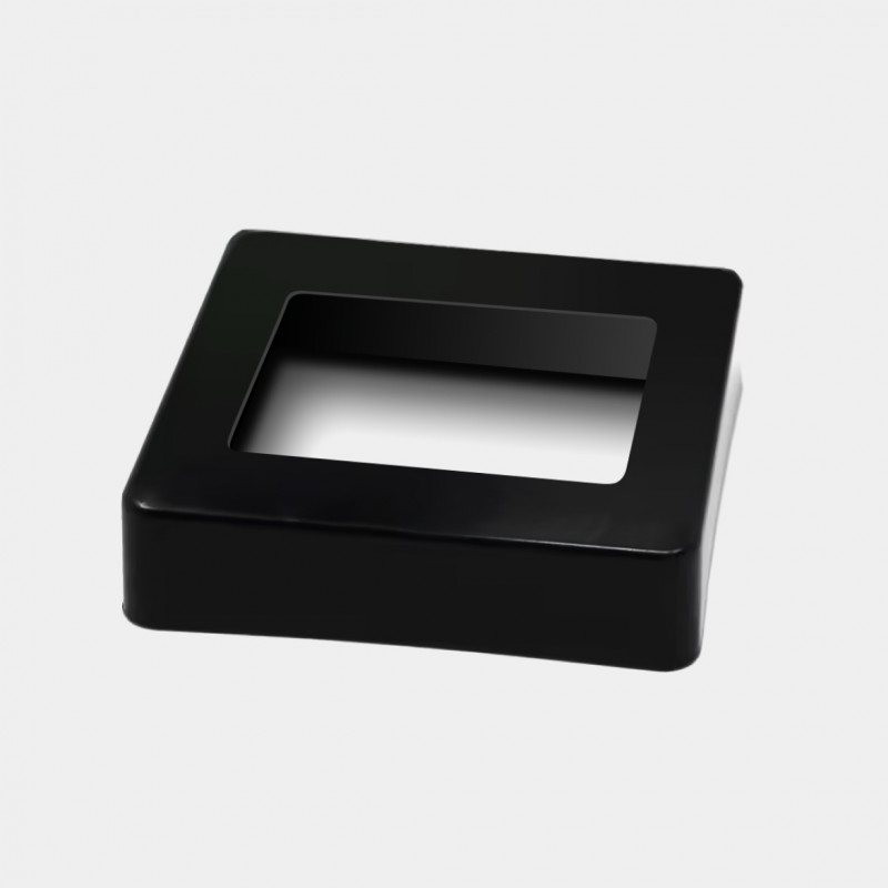 Alu-Abdeckkappe 70 x 70 mm, Schwarz