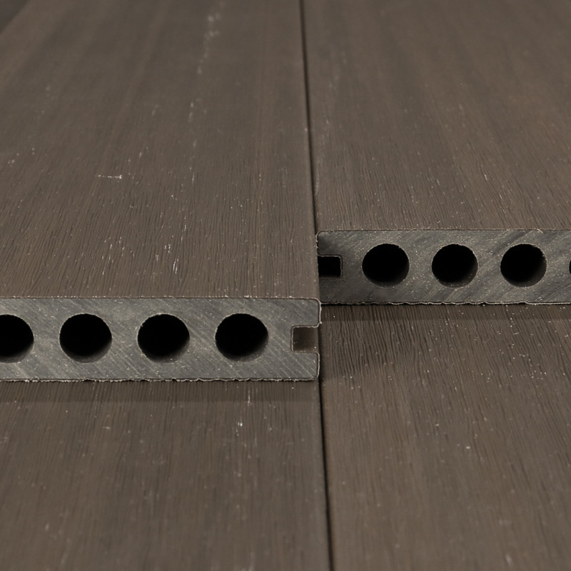 WPC Premium Terrassendiele 2. Generation, 23 x 142 mm, Wellenstruktur / glatt, Walnuss