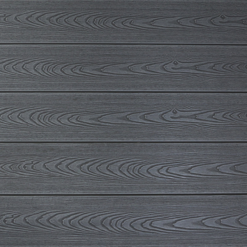 WPC Seitendiele in Holzoptik, 25 x 142 mm, Wellenstruktur, Grau