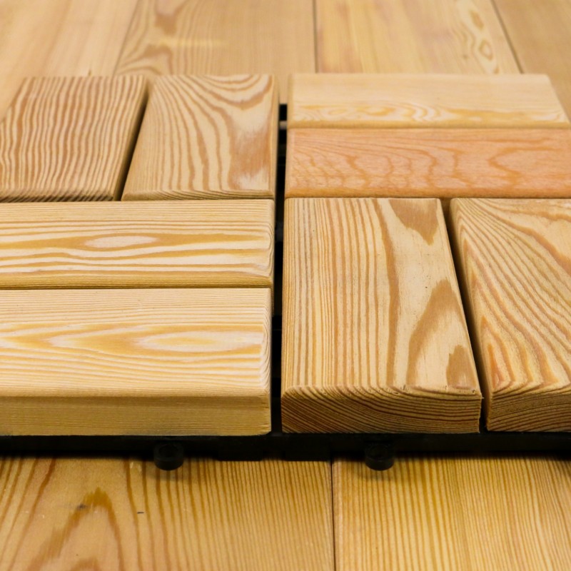 Holzfliesen, Balkon- und Terrassenfliesen, 8 GP, 310 x 310 mm, A Sortierung