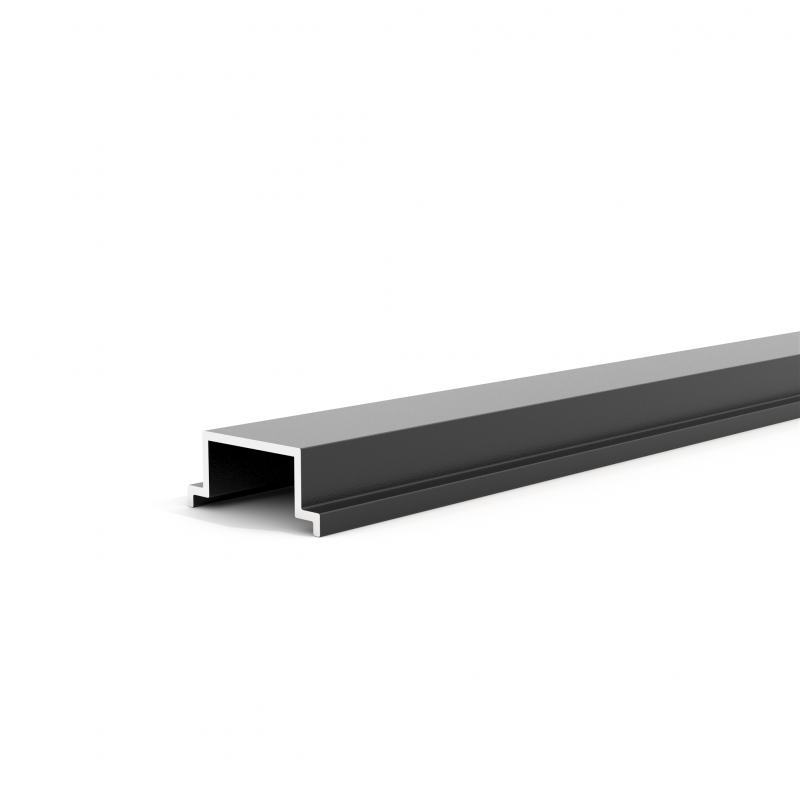 ALU-Pfosten-Nutleisten, Schwarz